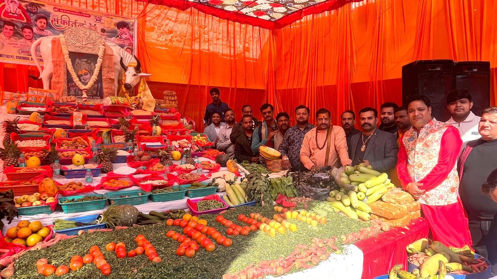गौ माता के छप्पन भोग से छह दिवसीय महोत्सव हुआ शुभारंभ