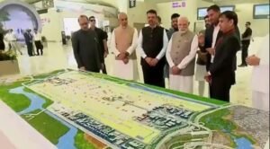 नवी मुंबई एयरपोर्ट का शुभारंभ, मोदी ने किया निरीक्षण।