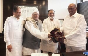 राष्ट्रवादी कांग्रेस पार्टी शरदचंद्र पवार गुट के नव नियुक्त पदाधिकारियों की सूची सौंपी