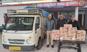 टाटा मैजिक से 15 कार्टून अंग्रेजी शराब बरामद