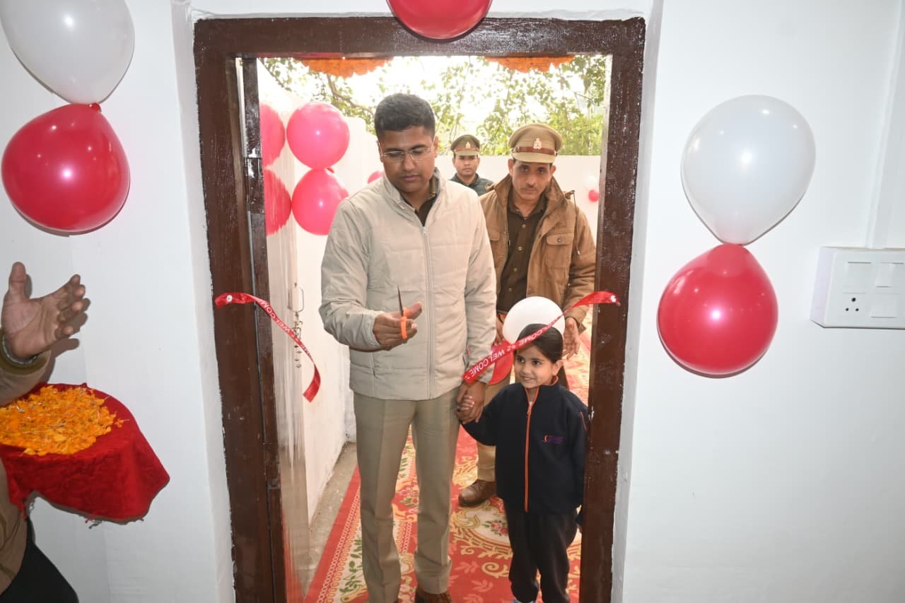 पुलिस अधीक्षक द्वारा कैम्प कार्यालय परिसर में नवनिर्मित गार्द रूम का किया गया उद्घाटन