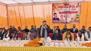 गांव के विकास से ही देश में समृद्धि आएगी: सांसद ने किया अन्नपूर्णा भवन का शिलान्यास