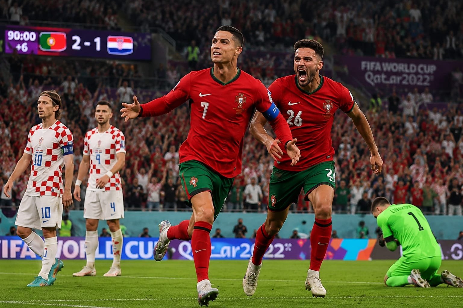 Portugal ने Croatia को हराया, रोनाल्डो और रामोस बने हीरो